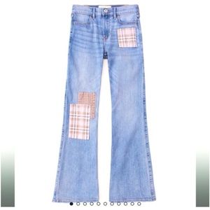 Abercrombie Kids Girl’s Fabric Patched High Rise short Fit Flare